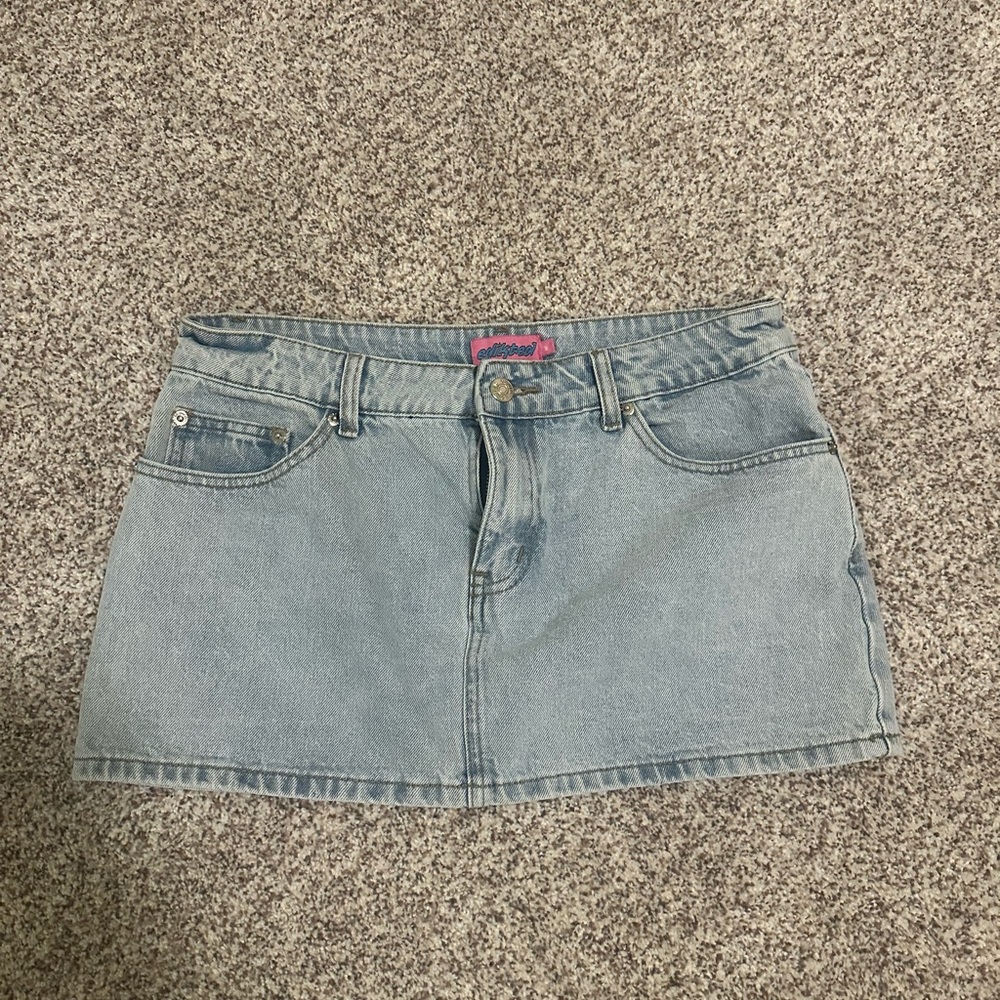 Edikted denim mini/micro skirt size medium